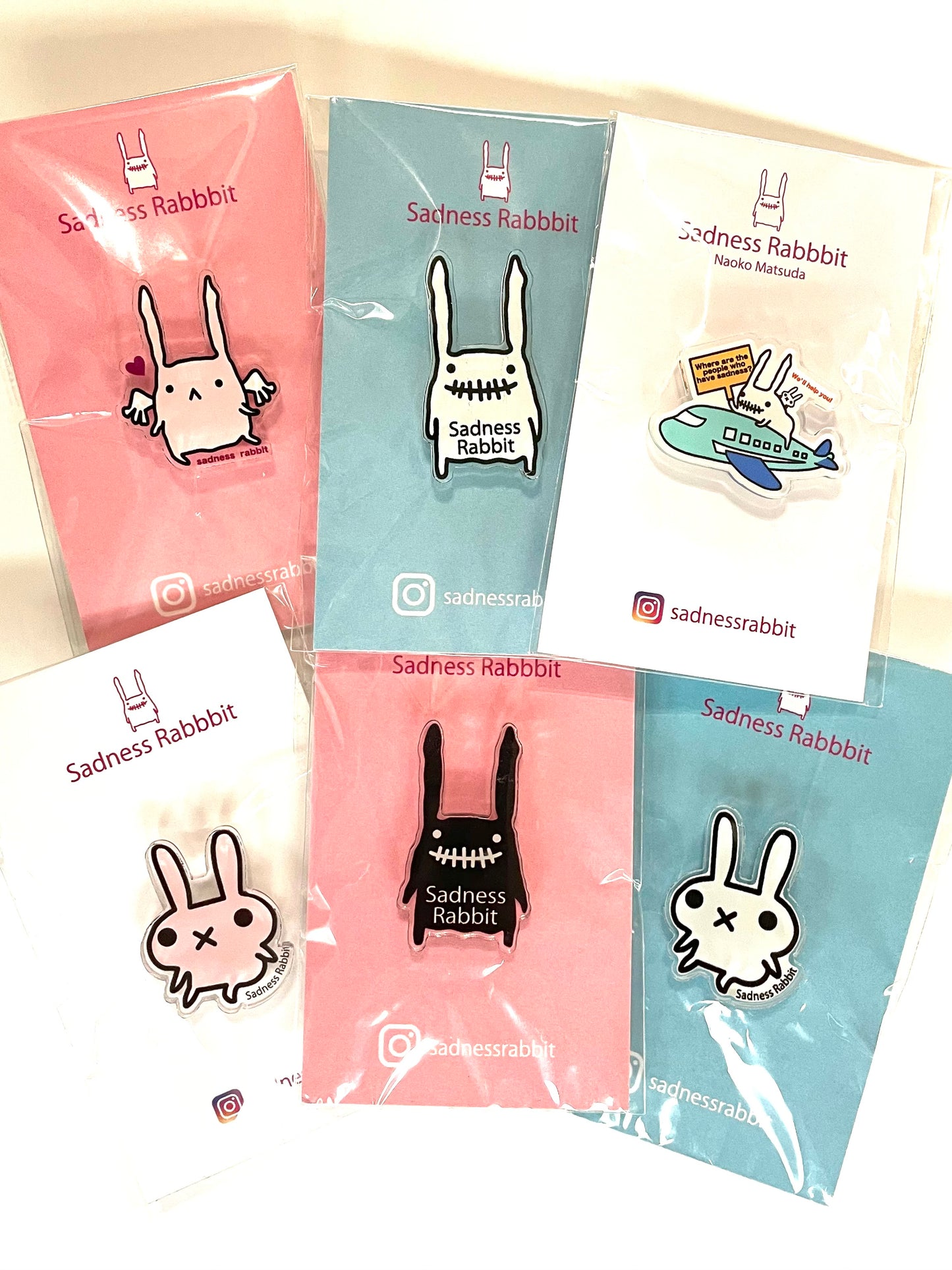 Sadness Rabbit: Acrylic Pin