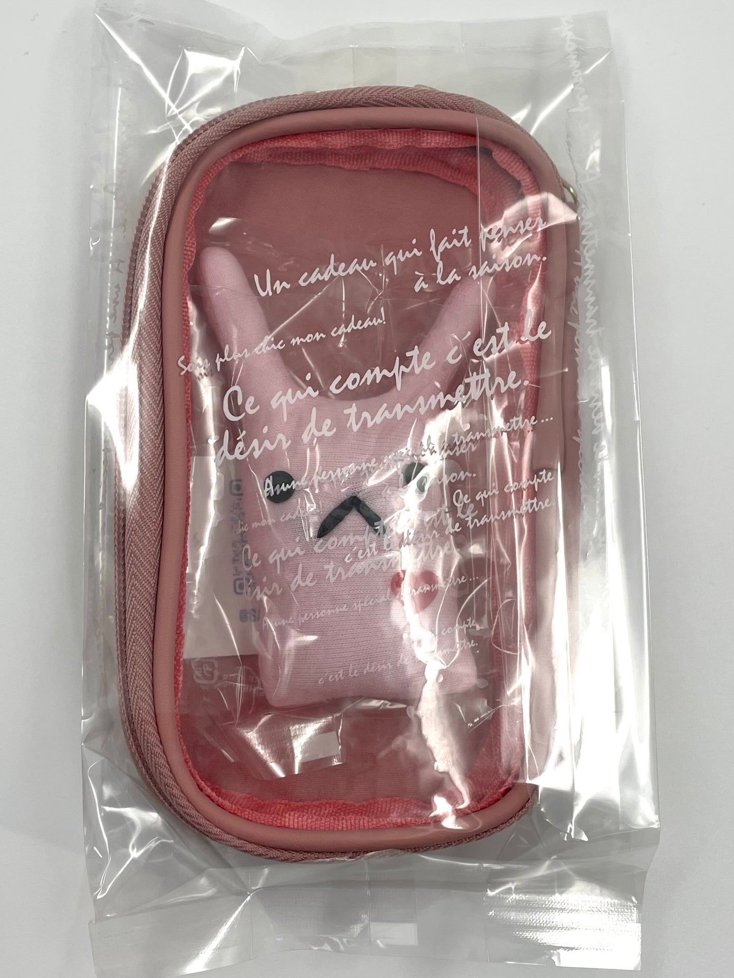 Sadness Rabbit: Clear Pouch with mini