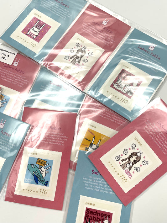 Sadness Rabbit: Japanese Stamps