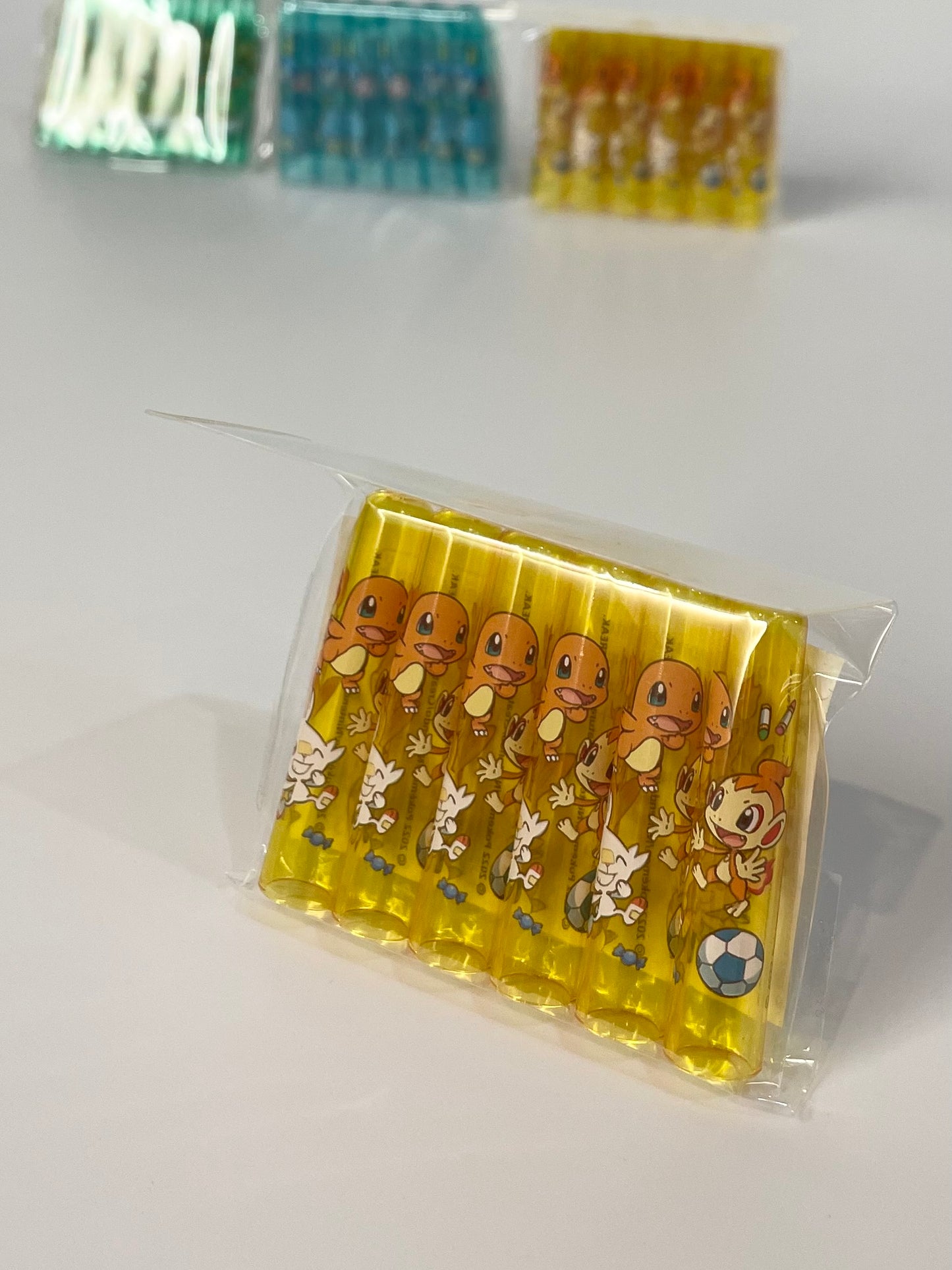 Pencil Cap 6 caps set  Charmander,Chimchar,Scorbunny