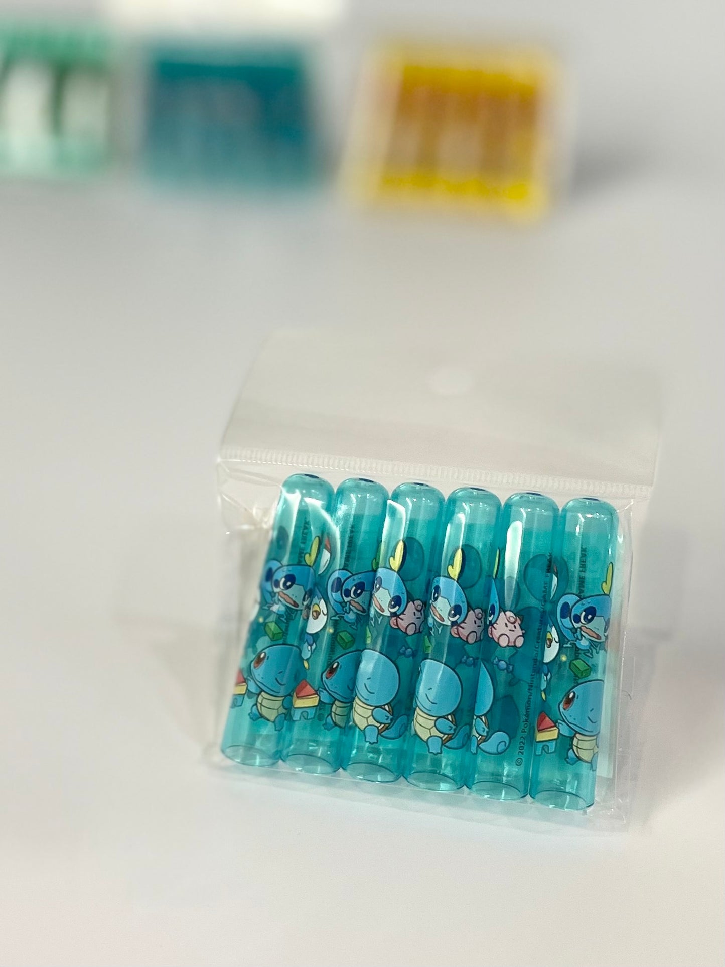 Pencil Cap 6 caps set  Squirtle,Piplup,Sobble