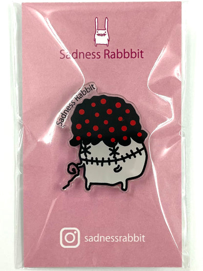 Sadness Rabbit: Acrylic Pin 2