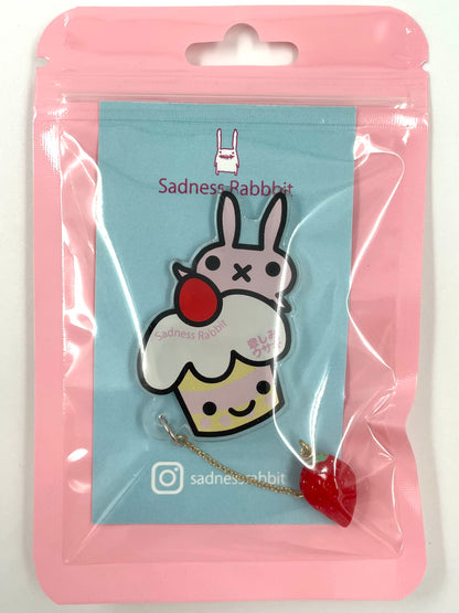 Sadness Rabbit: Acrylic Pin 2