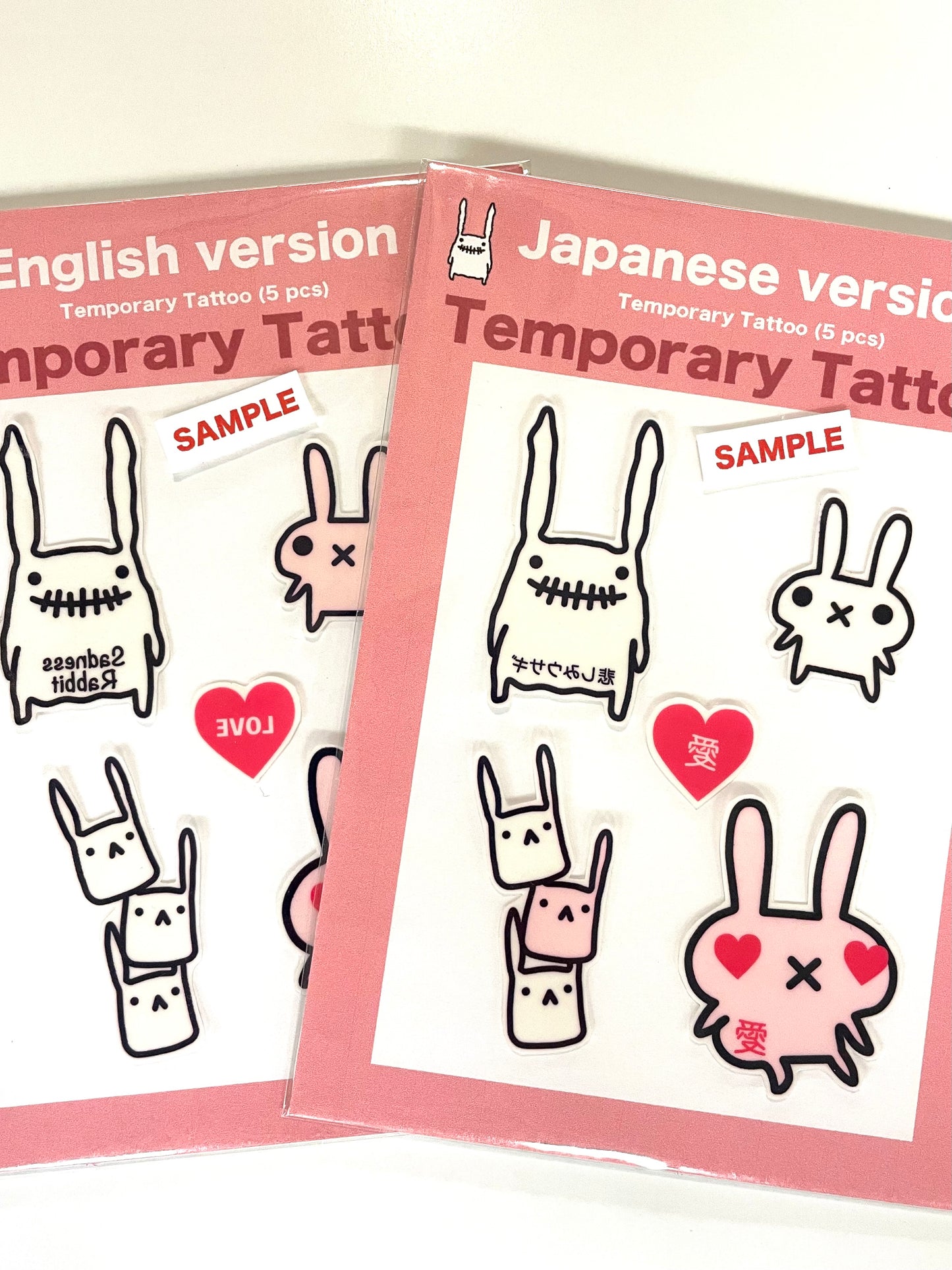 Sadness Rabbit: Temporary Tattoos