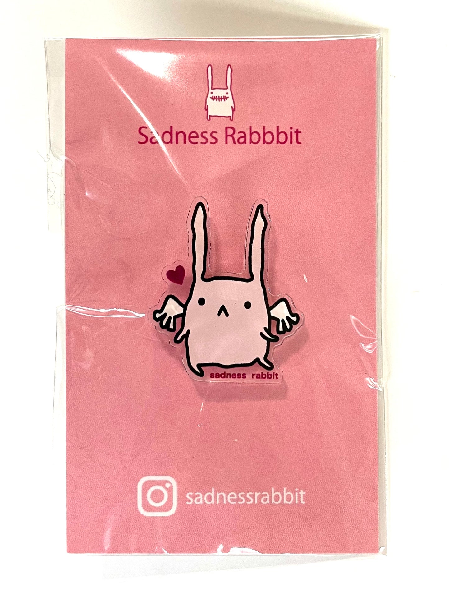 Sadness Rabbit: Acrylic Pin