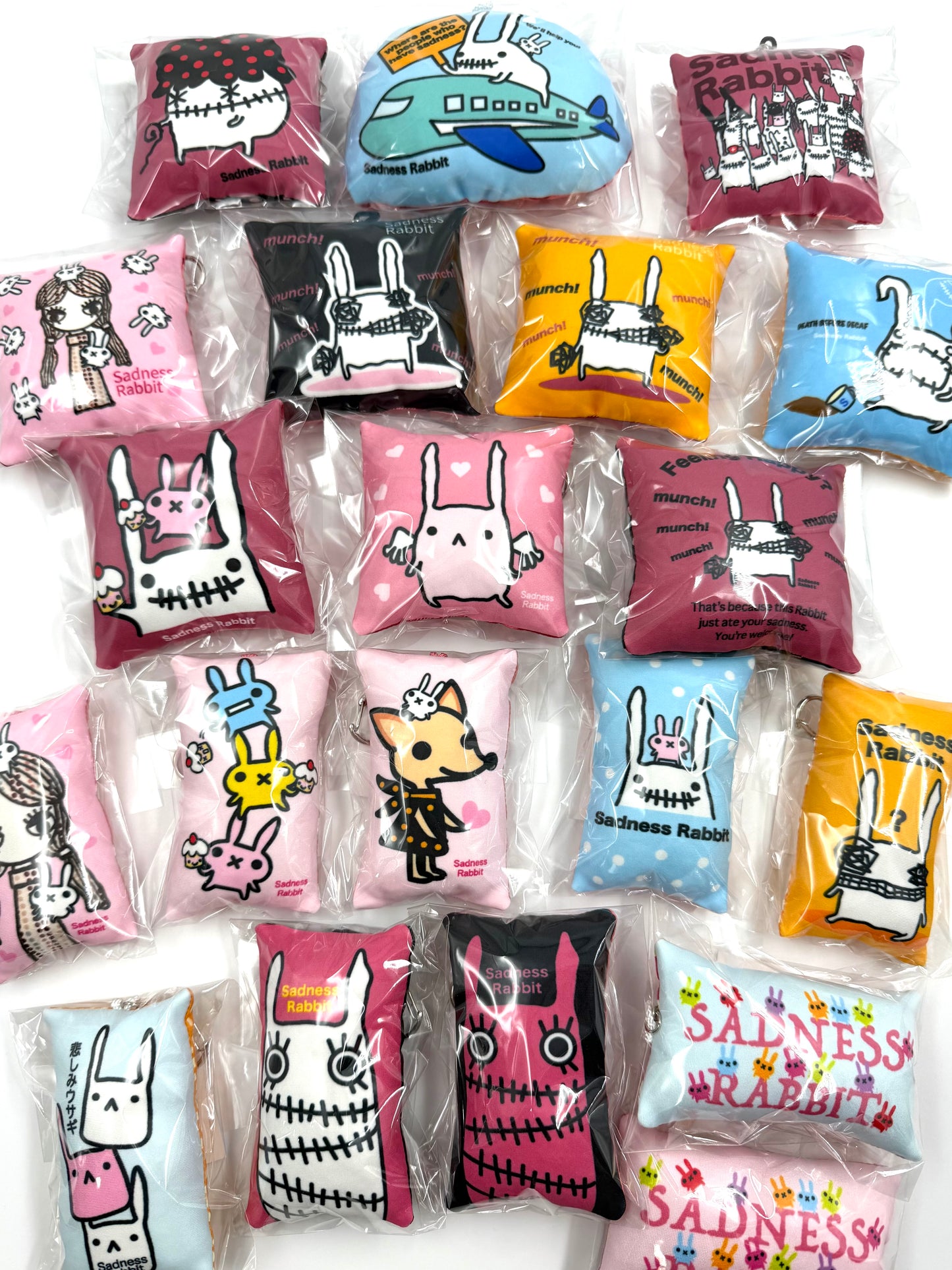 Sadness Rabbit: Pillow Keycharm