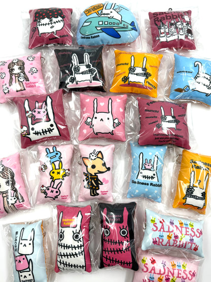 Sadness Rabbit: Pillow Keycharm