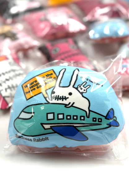 Sadness Rabbit: Pillow Keycharm