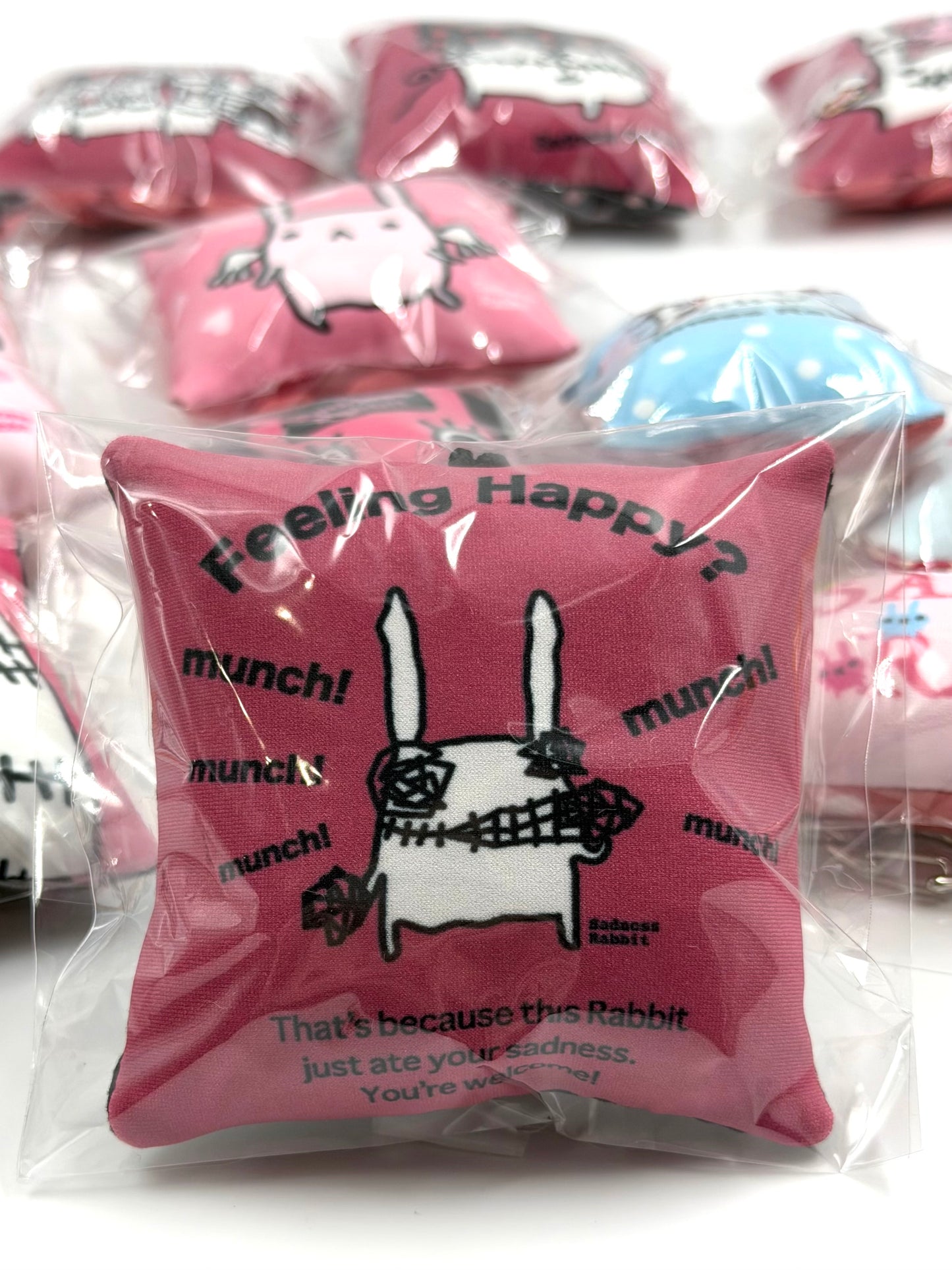 Sadness Rabbit: Pillow Keycharm