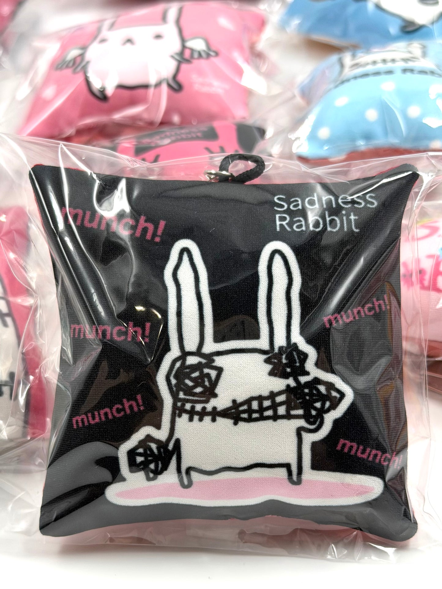 Sadness Rabbit: Pillow Keycharm