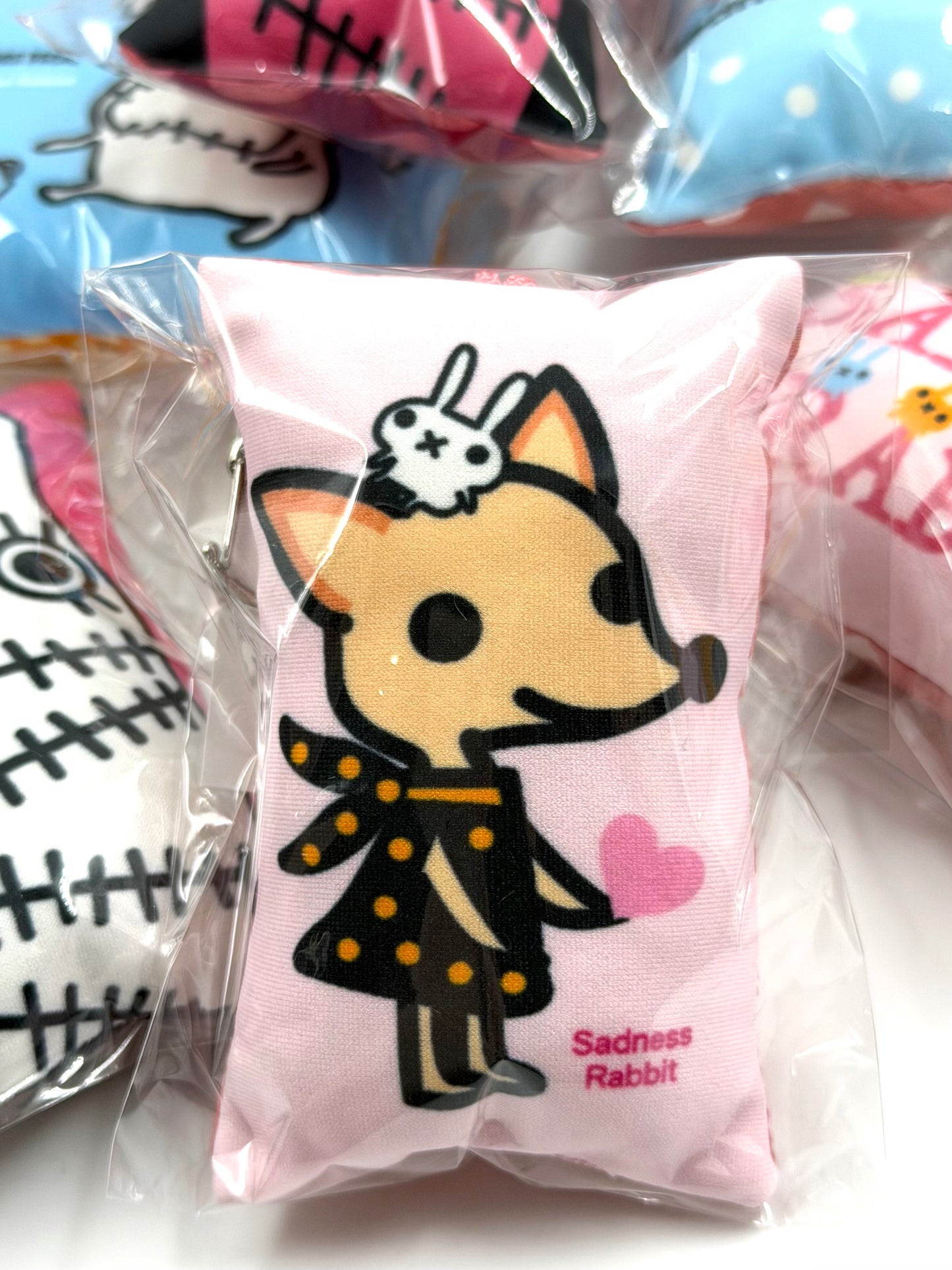 Sadness Rabbit: Pillow Keycharm