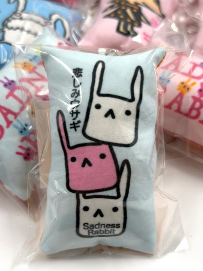 Sadness Rabbit: Pillow Keycharm