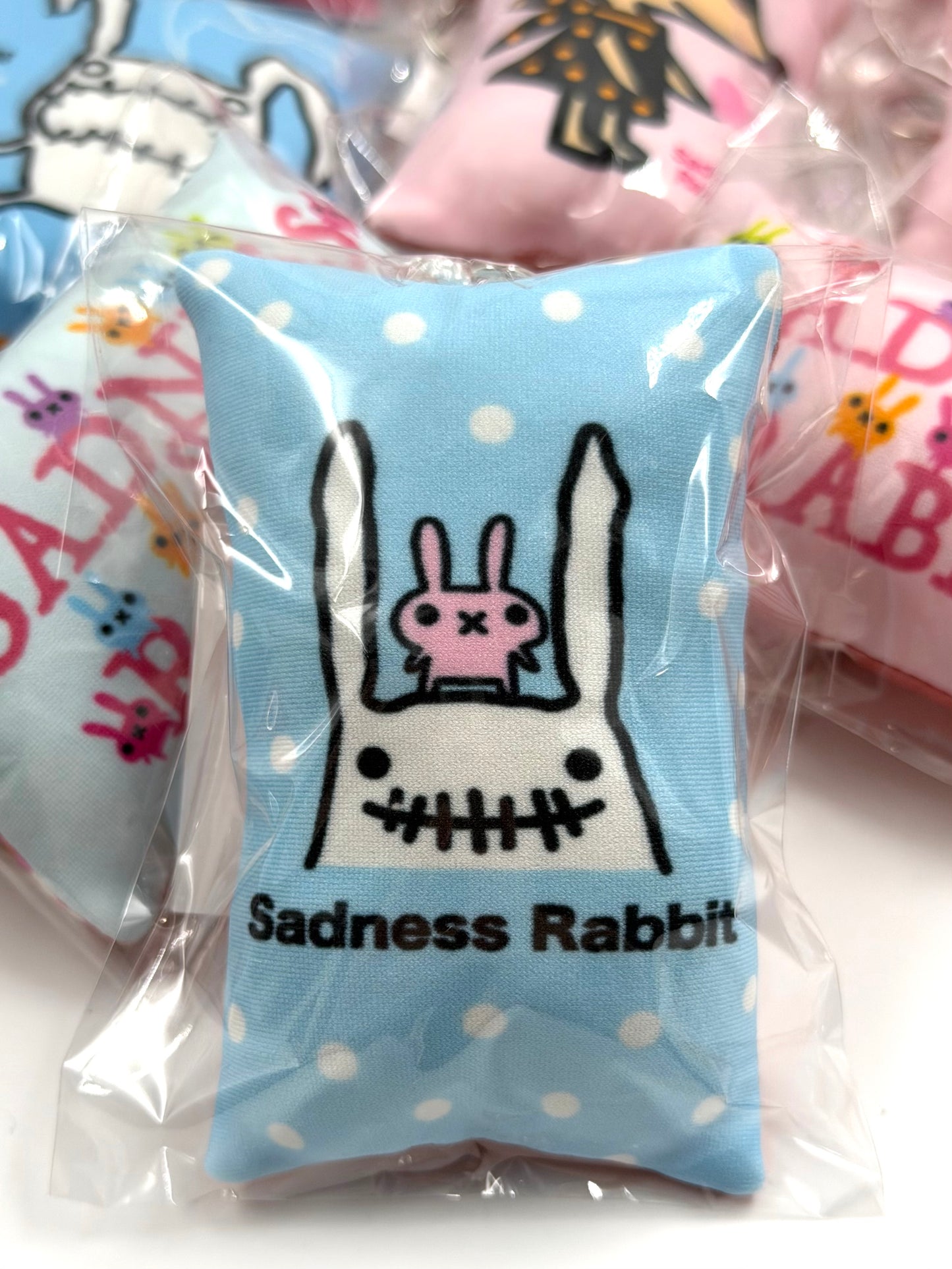 Sadness Rabbit: Pillow Keycharm