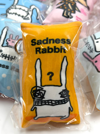 Sadness Rabbit: Pillow Keycharm