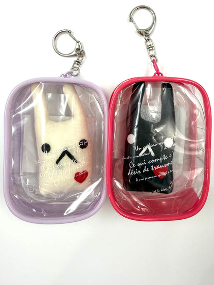 Sadness Rabbit: Mini Pouch Charm with mini rabbit