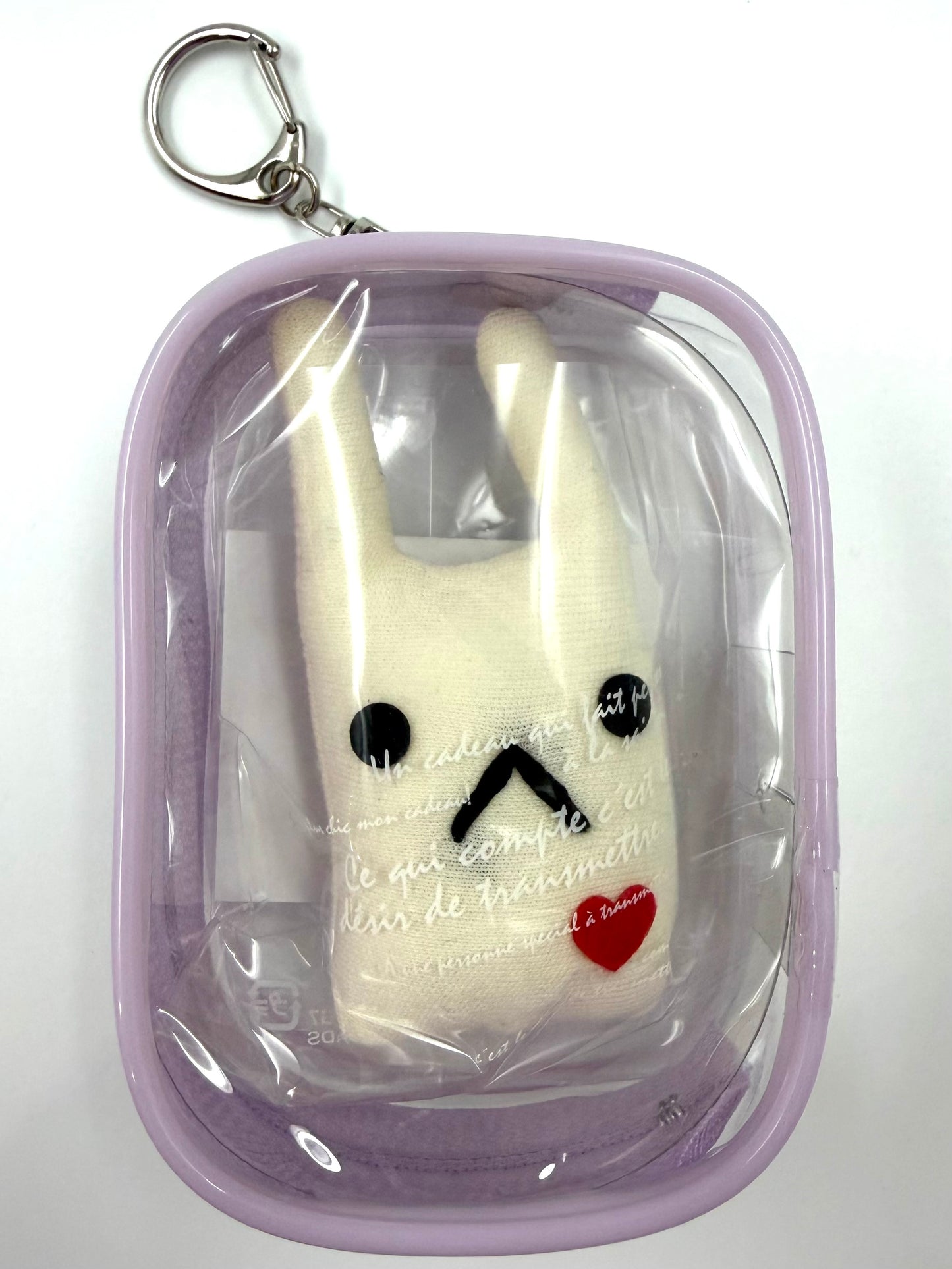 Sadness Rabbit: Mini Pouch Charm with mini rabbit