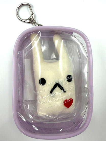 Sadness Rabbit: Mini Pouch Charm with mini rabbit