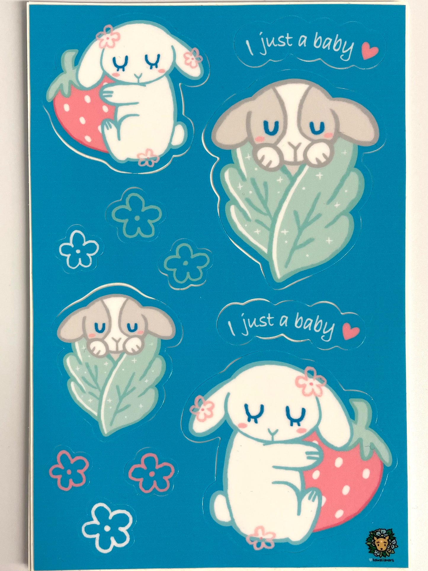 Kawaiianart:Just a baby sticker sheet