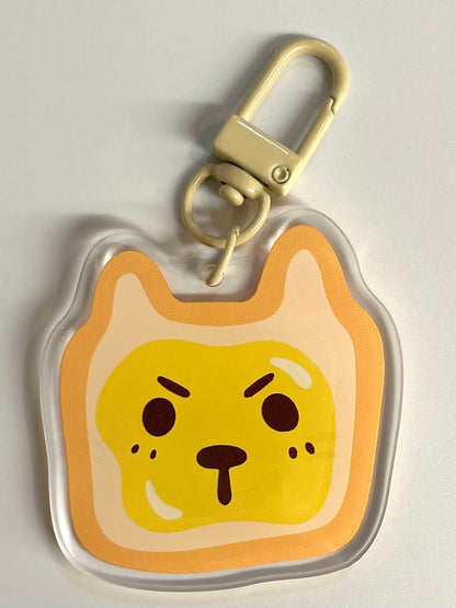 Kawaiianart:Dog toast Keychain