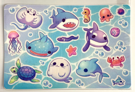 Momichu:Sea Animals sticker Sheet