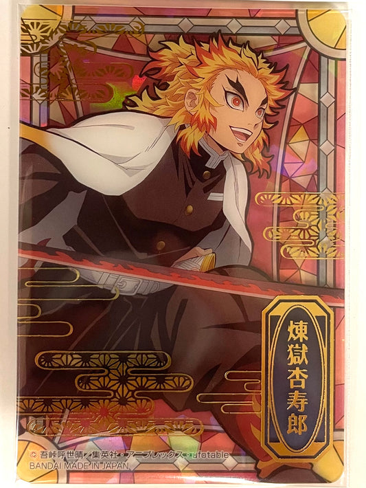 Stained Glass Card Demon Slayer Rengoku Gold stamping