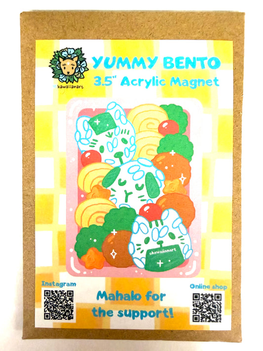 Kawaiianart: Yummy Bento Acrylic Magnet