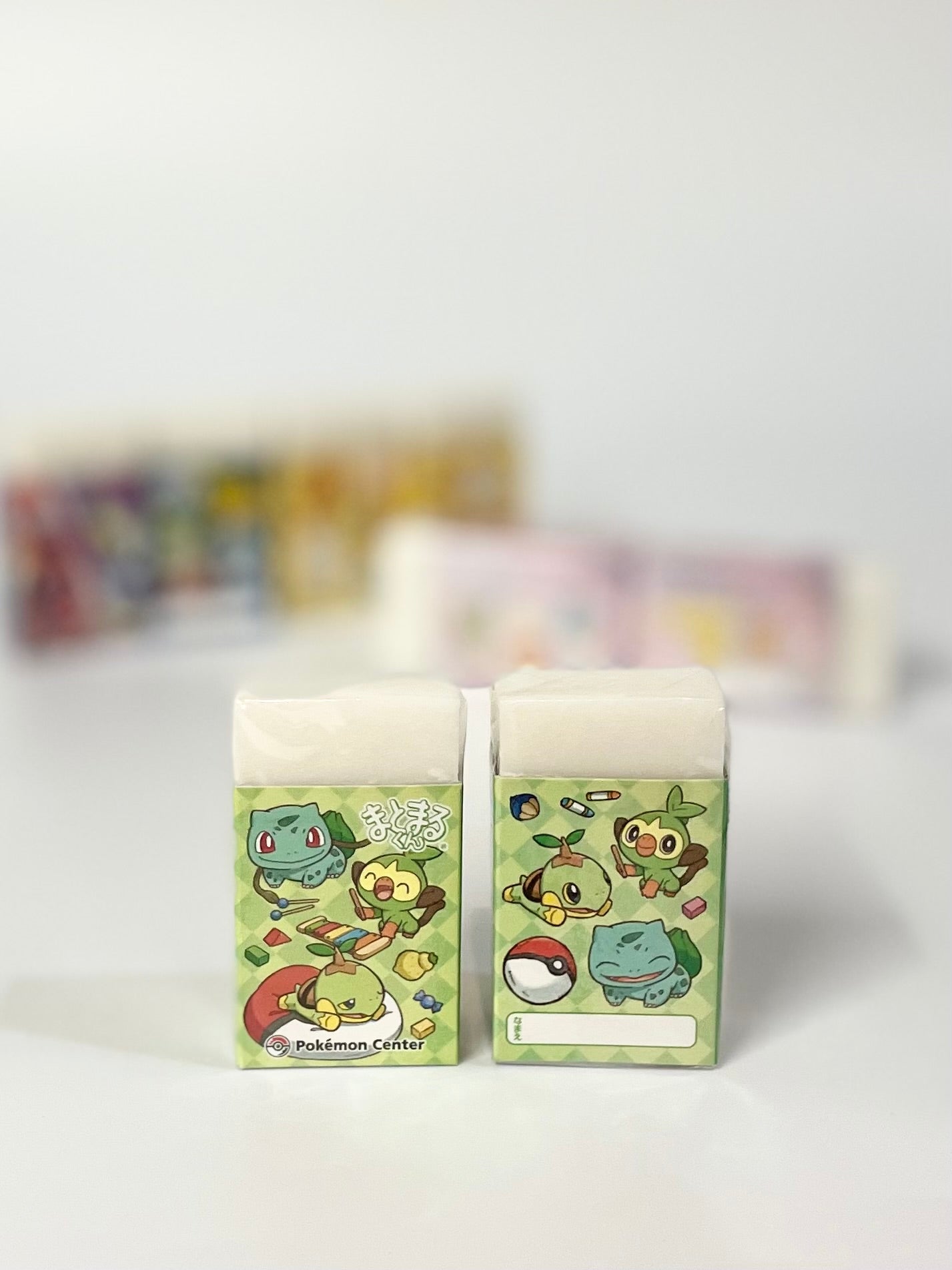 Eraser MatomaruKun Pokémon Bulbasaue,Turtwig,Grookey