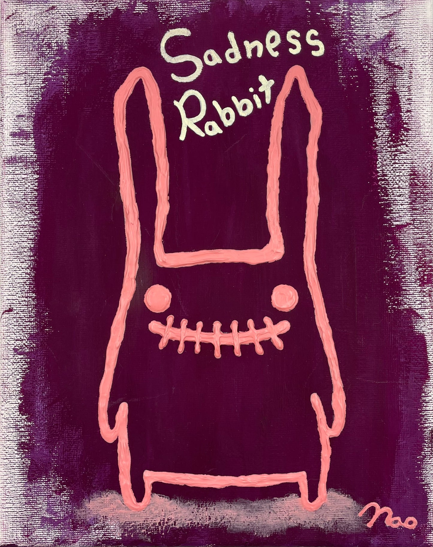 Sadness Rabbit: canvas Arts