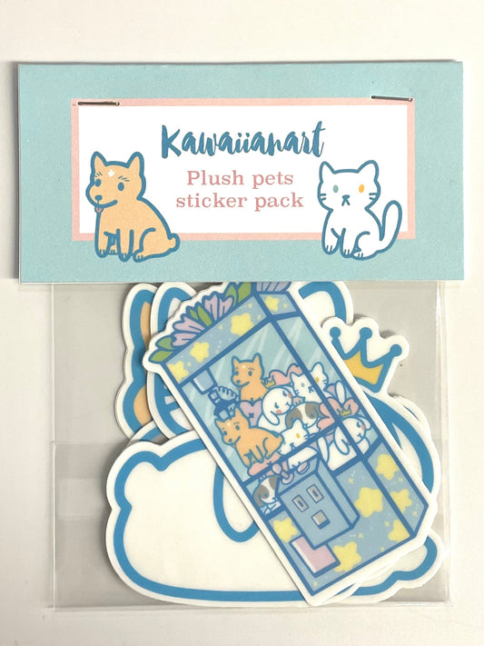 Kawaiianart : Plush pets Sticker Pack