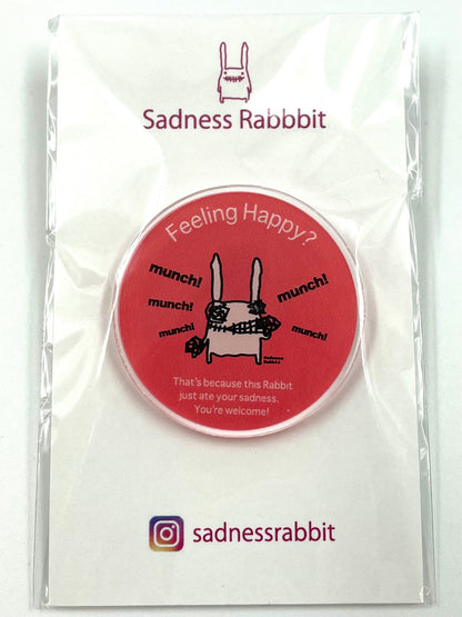 Sadness Rabbit: Acrylic Pin 2