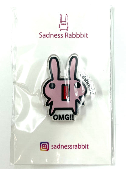 Sadness Rabbit: Acrylic Pin 2