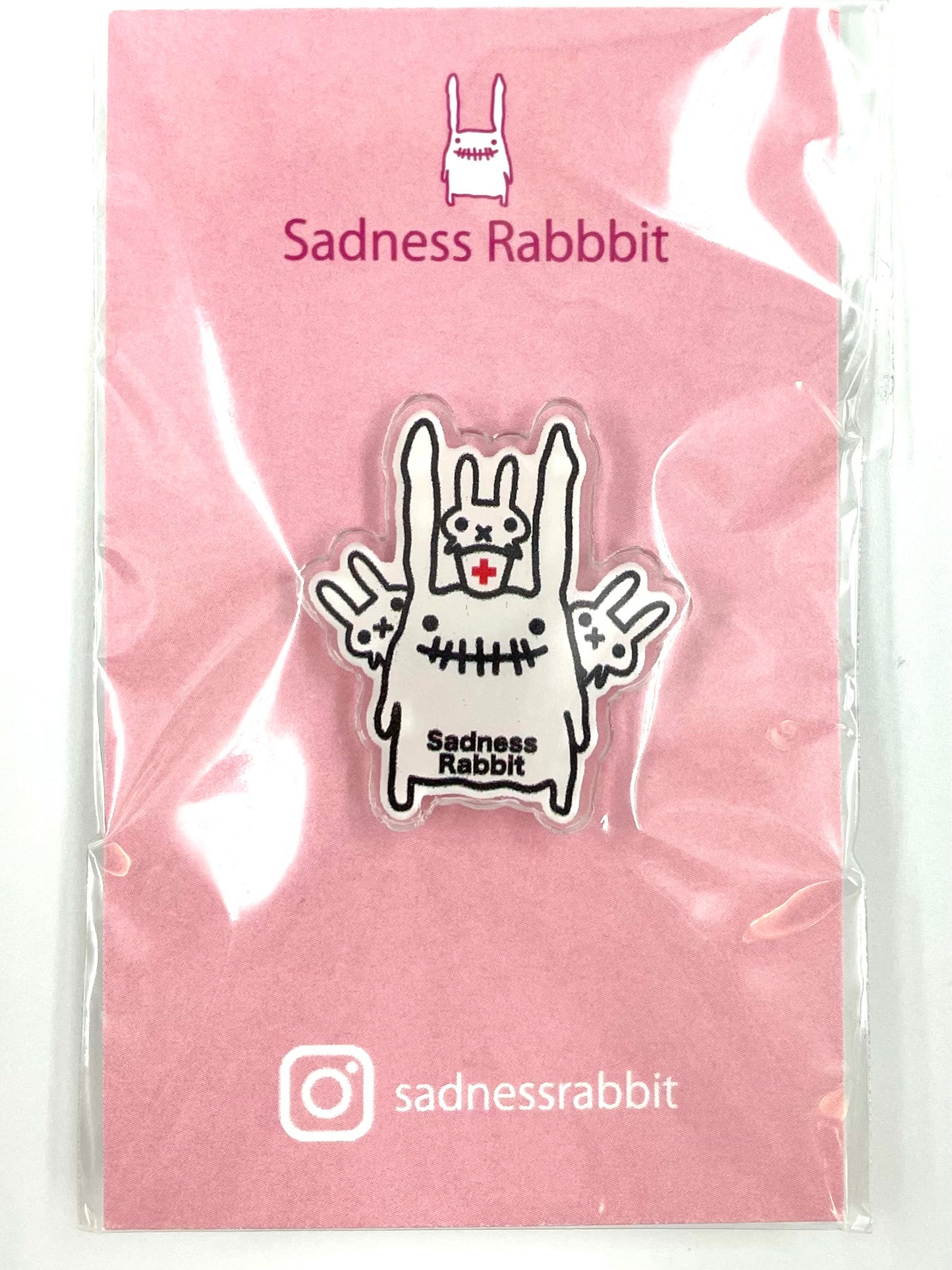 Sadness Rabbit: Acrylic Pin 2