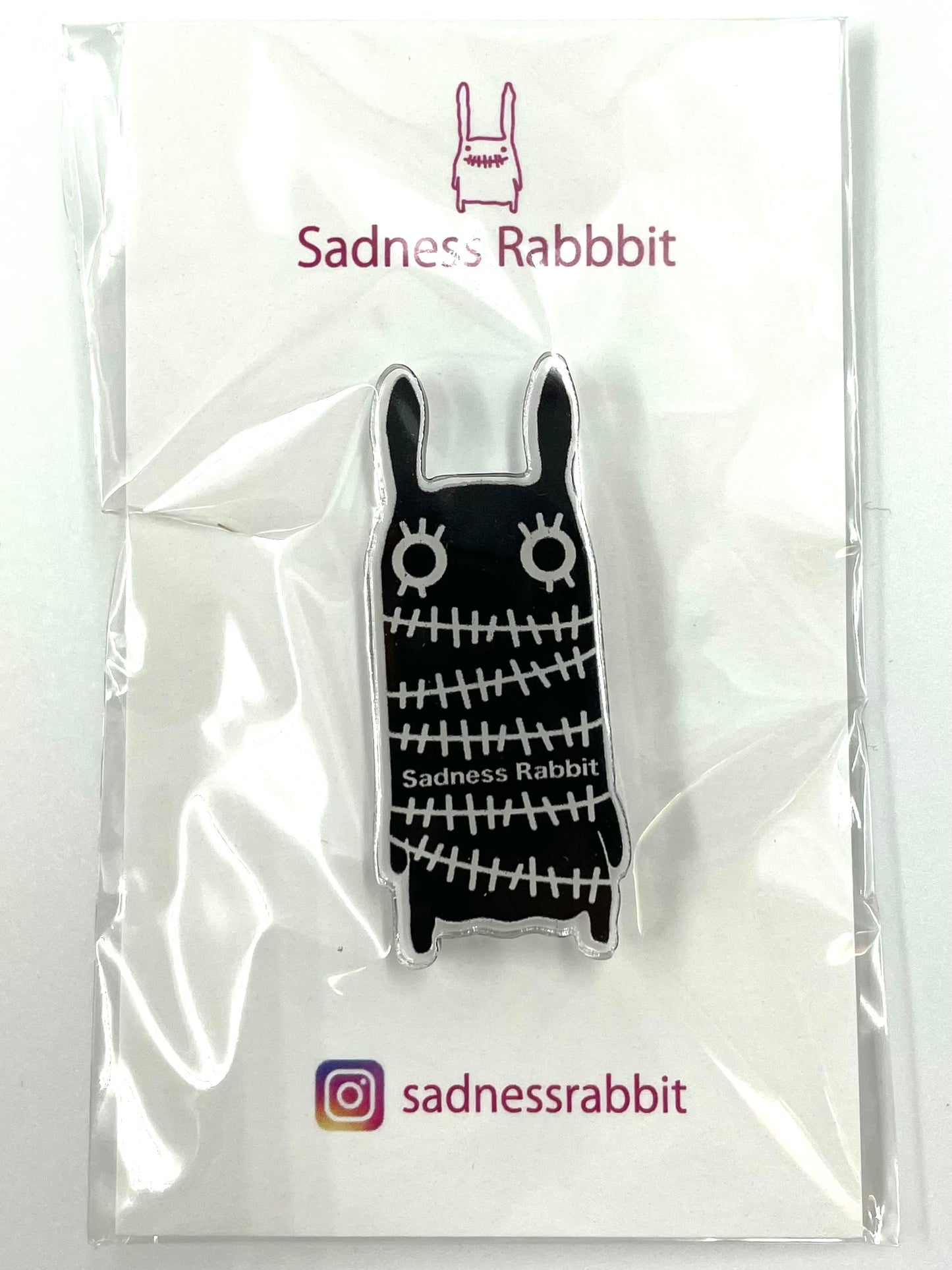 Sadness Rabbit: Acrylic Pin 2