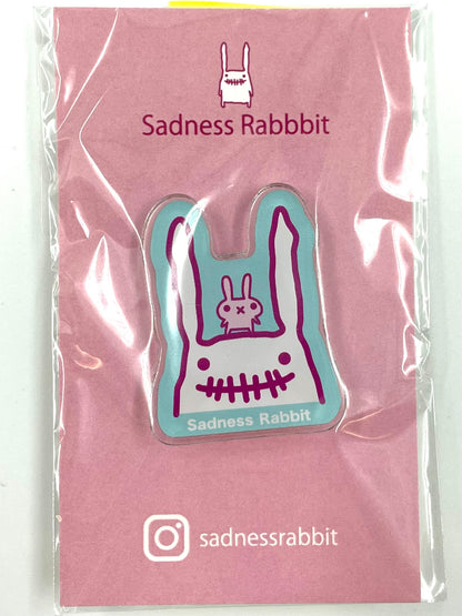 Sadness Rabbit: Acrylic Pin 2