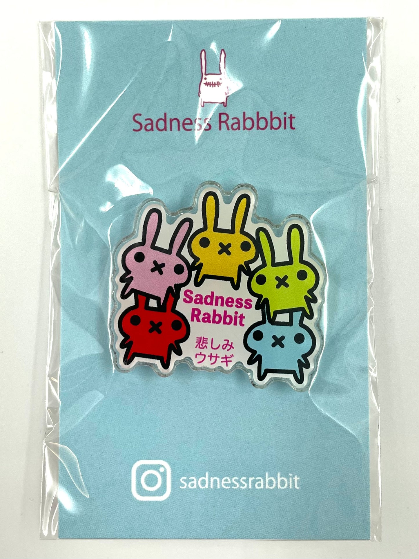 Sadness Rabbit: Acrylic Pin 2