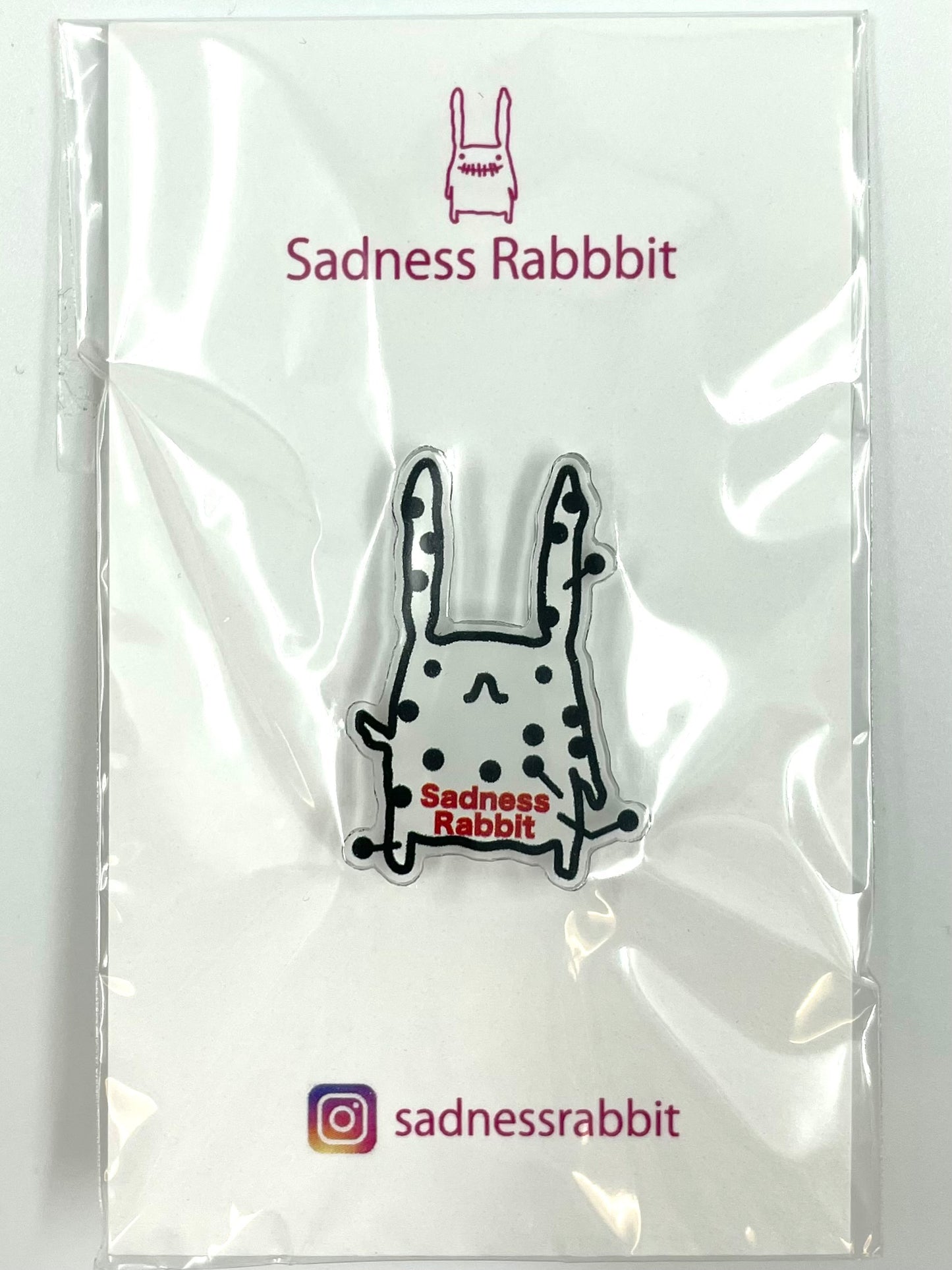 Sadness Rabbit: Acrylic Pin 2