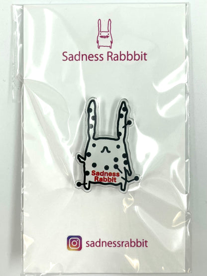 Sadness Rabbit: Acrylic Pin 2