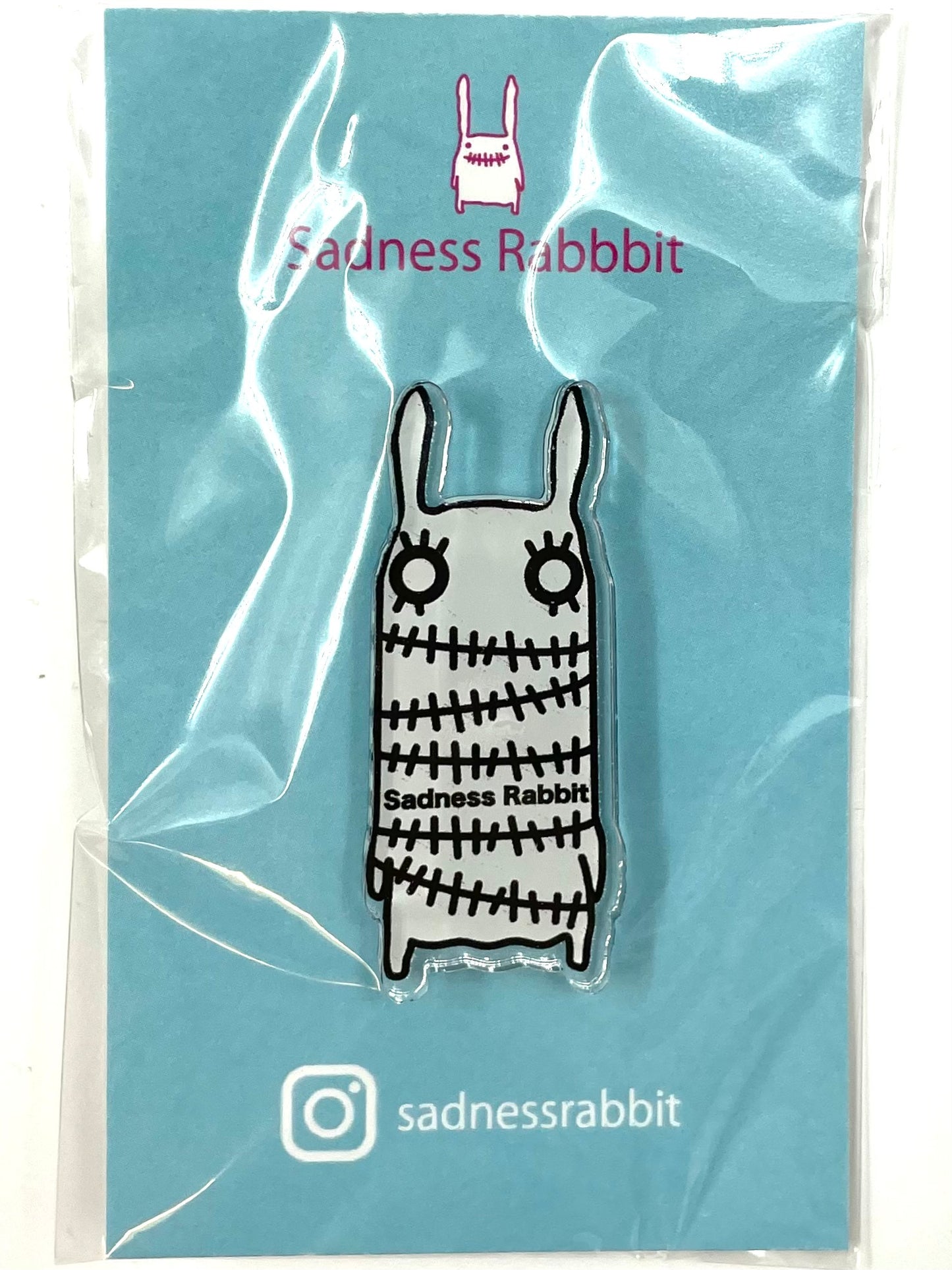 Sadness Rabbit: Acrylic Pin 2