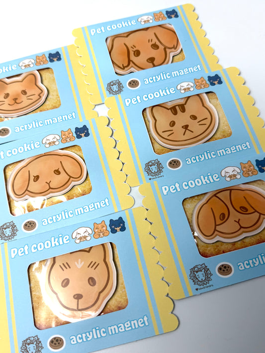 Kawaiianart: Pet Cookie Acrylic Magnet