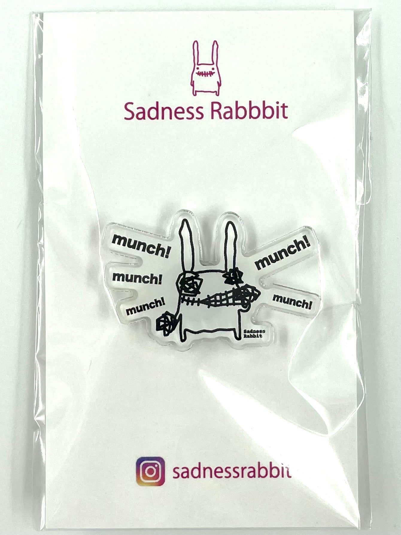 Sadness Rabbit: Acrylic Pin 2