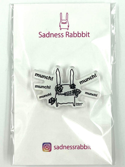 Sadness Rabbit: Acrylic Pin 2